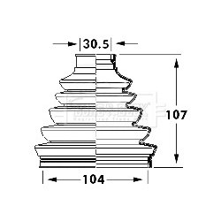 Cv Joint Boot Kit BORG & BECK BCB6116 OE Ref C9241EB31B