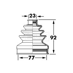 Cv Joint Boot Kit BORG & BECK BCB6123 OE Ref 44017SEFE00