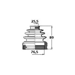 Cv Joint Boot Kit BORG & BECK BCB6125 OE Ref 443748090