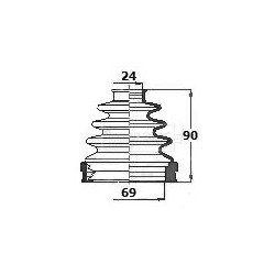 Cv Joint Boot Kit BORG & BECK BCB6132 OE Ref 397416N227