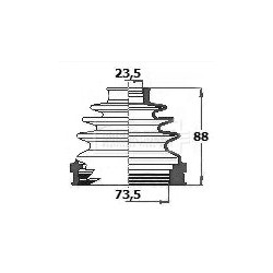 Cv Joint Boot Kit BORG & BECK BCB6133 OE Ref 397418H525