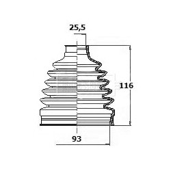 Cv Joint Boot Kit BORG & BECK BCB6135 OE Ref 5M0498203