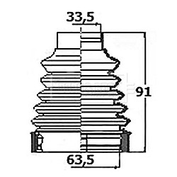 Cv Joint Boot Kit BORG & BECK BCB6140 OE Ref 3287.C2