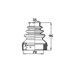 Cv Joint Boot Kit BORG & BECK BCB6141 OE Ref 3287A9