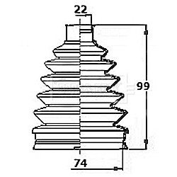 Cv Joint Boot Kit BORG & BECK BCB6142 OE Ref 3293.G4