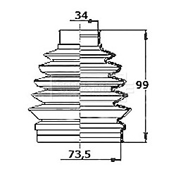 Cv Joint Boot Kit BORG & BECK BCB6143 OE Ref 3293.E0
