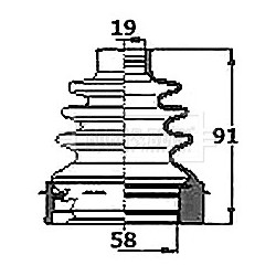 Cv Joint Boot Kit BORG & BECK BCB6144 OE Ref 3298.09