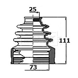Cv Joint Boot Kit BORG & BECK BCB6147 OE Ref 1603308