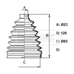 Cv Joint Boot Kit BORG & BECK BCB6148 OE Ref 1603307
