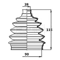 Cv Joint Boot Kit BORG & BECK BCB6149 OE Ref 96639351