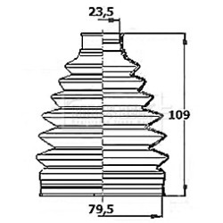 Cv Joint Boot Kit BORG & BECK BCB6151 OE Ref FG0422530
