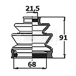 Cv Joint Boot Kit BORG & BECK BCB6153 OE Ref 4950617A00