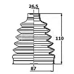 Cv Joint Boot Kit BORG & BECK BCB6154 OE Ref 77012-09830 SK1