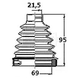 Cv Joint Boot Kit BORG & BECK BCB6155 OE Ref 39 24 159 34R SK1