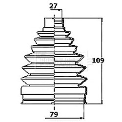 Cv Joint Boot Kit BORG & BECK BCB6162 OE Ref 71746605