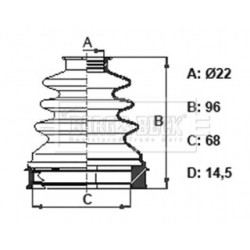 Cv Joint Boot Kit BORG & BECK BCB6169 OE Ref 77 01 209 927