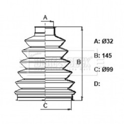 Cv Joint Boot Kit BORG & BECK BCB6171 OE Ref A1633500037