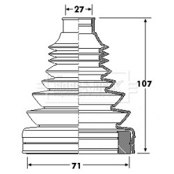 Cv Joint Boot Kit BORG & BECK BCB6172 OE Ref 46308676