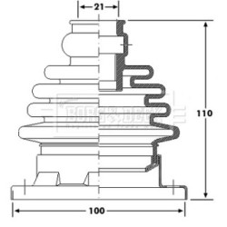 Cv Joint Boot Kit BORG & BECK BCB6173 OE Ref 191407283A