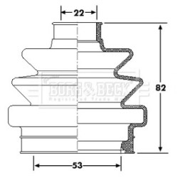 Cv Joint Boot Kit BORG & BECK BCB6174 OE Ref 92833229302