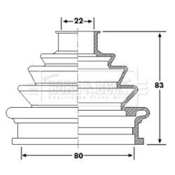 Cv Joint Boot Kit BORG & BECK BCB6175 OE Ref 4A0407285