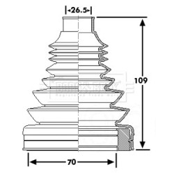 Cv Joint Boot Kit BORG & BECK BCB6183 OE Ref 8K0498201C