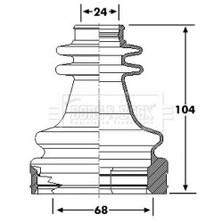Cv Joint Boot Kit BORG & BECK BCB6196 OE Ref 7701210043