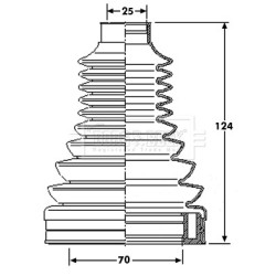Cv Joint Boot Kit BORG & BECK BCB6199 OE Ref 31 60 7 544 433 SK