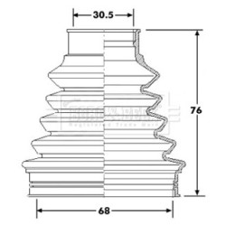 Cv Joint Boot Kit BORG & BECK BCB6203 OE Ref 95533290310