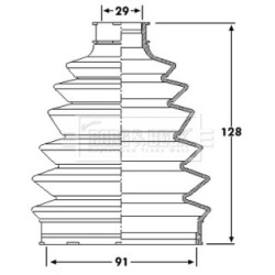 Cv Joint Boot Kit BORG & BECK BCB6206 OE Ref 9664862080
