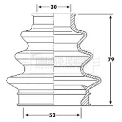 Cv Joint Boot Kit BORG & BECK BCB6208 OE Ref 33207546049