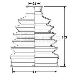 Cv Joint Boot Kit BORG & BECK BCB6210 OE Ref 60 01 548 666