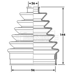 Cv Joint Boot Kit BORG & BECK BCB6212 OE Ref 20699