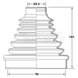 Cv Joint Boot Kit BORG & BECK BCB6220 OE Ref 13291746