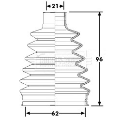 Cv Joint Boot Kit BORG & BECK BCB6225 OE Ref 7701209256