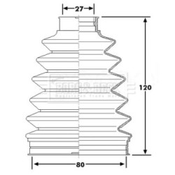 Cv Joint Boot Kit BORG & BECK BCB6230 OE Ref 7701209252