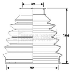 Cv Joint Boot Kit BORG & BECK BCB6231 OE Ref 3293.C6