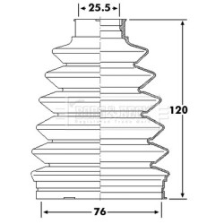 Cv Joint Boot Kit BORG & BECK BCB6233 OE Ref 7701209249