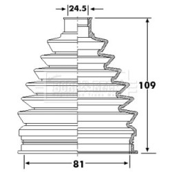 Cv Joint Boot Kit BORG & BECK BCB6234 OE Ref GG6122530