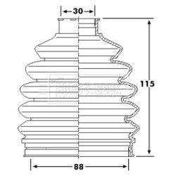 Cv Joint Boot Kit BORG & BECK BCB6236 OE Ref 169 360 03 68 SK