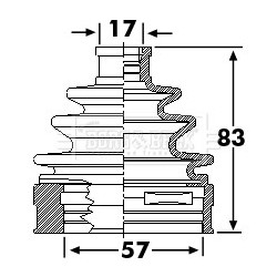 Cv Joint Boot Kit BORG & BECK BCB6239 OE Ref C97412U60A