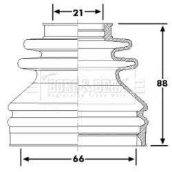 Cv Joint Boot Kit BORG & BECK BCB6240 OE Ref 8A0407283