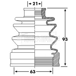 Cv Joint Boot Kit BORG & BECK BCB6245 OE Ref 495061CC00
