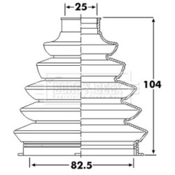 Cv Joint Boot Kit BORG & BECK BCB6250 OE Ref 5083090AA