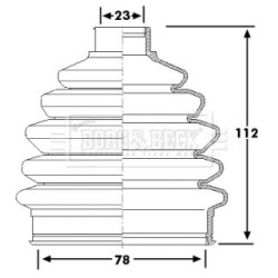 Cv Joint Boot Kit BORG & BECK BCB6251 OE Ref 16 03 188