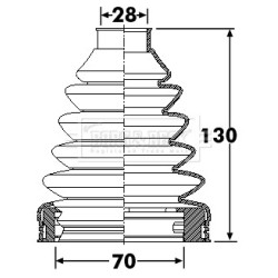 Cv Joint Boot Kit BORG & BECK BCB6253 OE Ref 31607565315