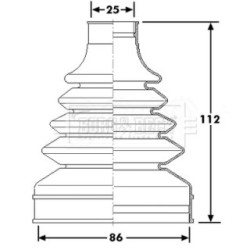 Cv Joint Boot Kit BORG & BECK BCB6256 OE Ref 4797700