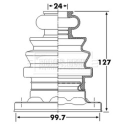 Cv Joint Boot Kit BORG & BECK BCB6258 OE Ref 8E0598201