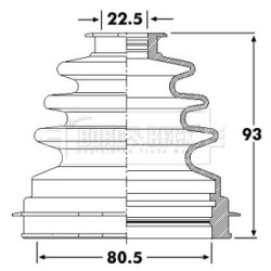 Cv Joint Boot Kit BORG & BECK BCB6260 OE Ref GG6122540