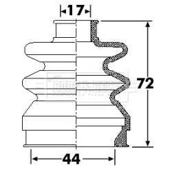Cv Joint Boot Kit BORG & BECK BCB6264 OE Ref 99634929300